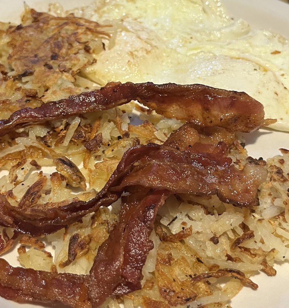 Farmers Bacon Onion Hash Browns with Cheese